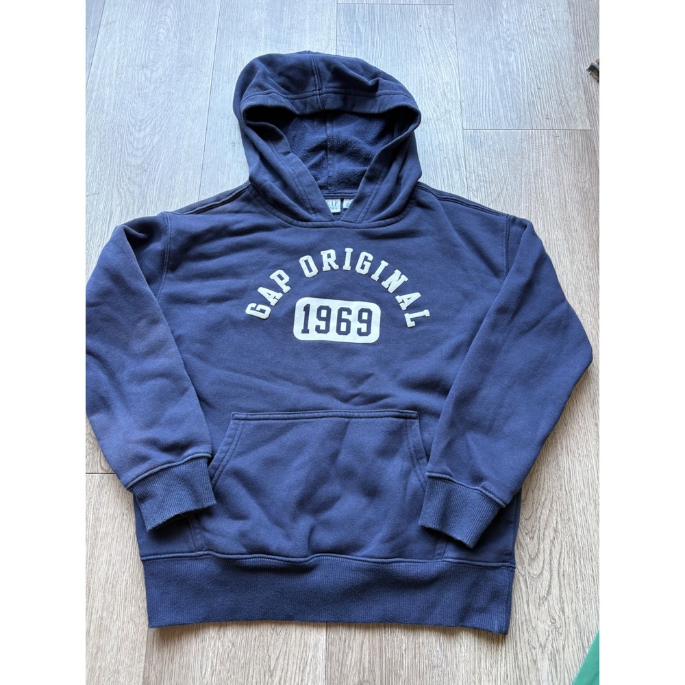 Gap Kids Navy Blue Gap Original 1969 Pullover Hoodie Sweatshirt Size S 7/8